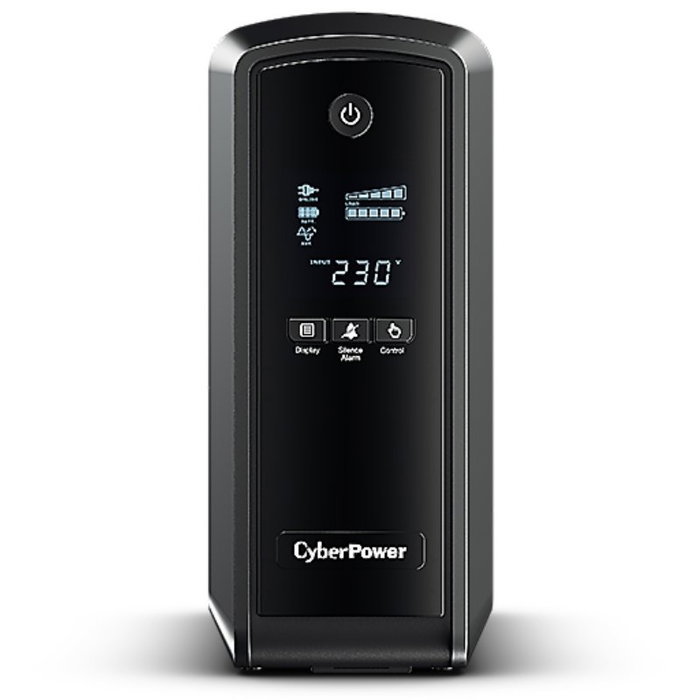 CyberPower CP900EPFCLCD SAI UPS Interactivo de Línea 900VA 540W Salida Onda Sinusoidal Pura Torre Negro con 6 Tomas Protección Teléfono/Red LCD